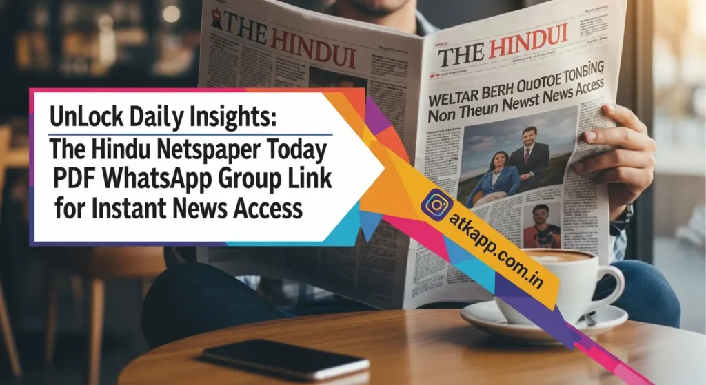 Unlock Daily Insights: The Hindu Newspaper Today PDF WhatsApp Group Link for Instant News Access